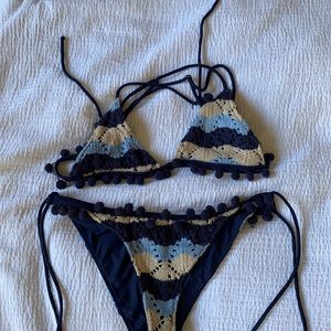Tularosa blue crochet bikini